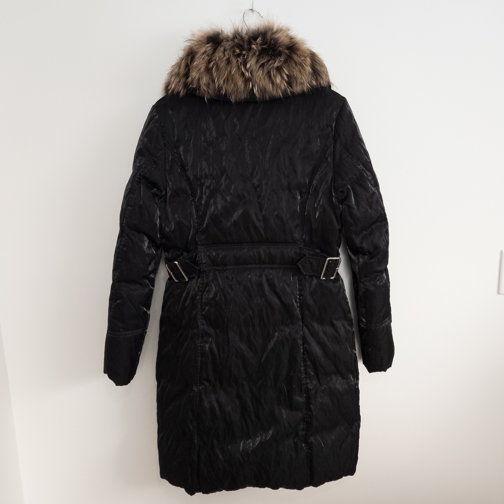 Flash Geo Metallic Mobwife Black Fur-Trimmed down parka - Picture 8 of 9